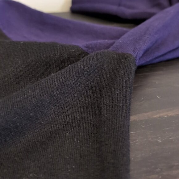 Windsmoor Color Block Sweater Cropped Sleeve Lightweight Tunic Size Small Purple - Picture 9 of 10